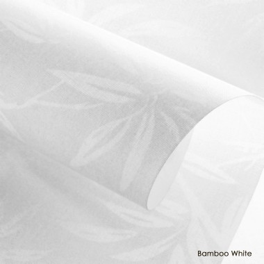 Рулонные шторы Бамбук Белый (с рисунком)